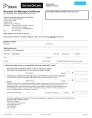 Wedding Certificate Application Form Template