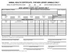 Animal Helath Certificate Template
