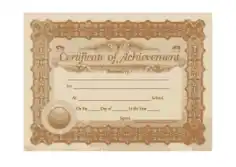 Blank Achievement Certificate Template