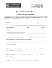 Certificate for Internship Program Template