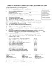 Certificate for Physical Disability Template
