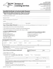 Certificate of Authentication Request Form Template
