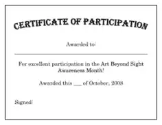 Free Download PDF Books, Certificate of Participation Template