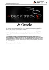 Backtrack Oracle Tutorial Book, Pdf Free Download