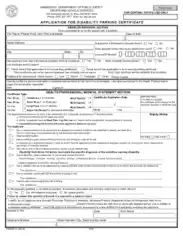 Disability Certificate Application Form Template