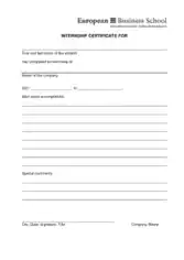Free Download PDF Books, Internship Certificate Template