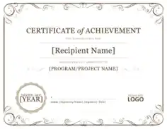 Free Download PDF Books, Microsoft Certificate of Achievement Template