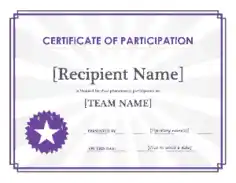 Microsoft Certificate of Participation Template