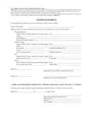 Printable Certificate of Service Form Template