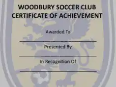 Soccer Club Certificate of Achievement Template