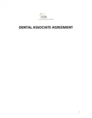 Associate Dentist Employment Agreement Template