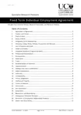 Fixed Term Individual Employment Agreement Template