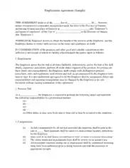 Free Download PDF Books, Sample Employment Agreement PDF Template