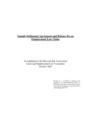 Employment Settlement Release Agreement Template