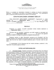 Free Download PDF Books, Basic Executive Employment Agreement Template