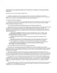 Drafting Executive Employment Agreement Template