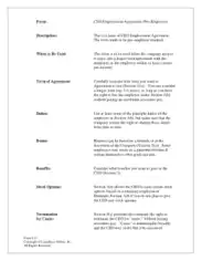 Printable CEO Employment Agreement Pro Employer Template