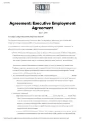 Sample Executive Employment Agreement Template