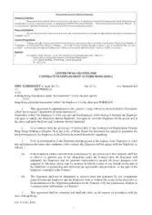 Employment Contract Agreement Gurantee Letter Template