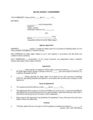 Free Download PDF Books, Sales Agency Agreement Template