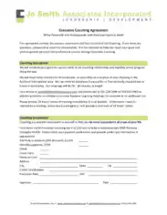 Executive Coaching Agreement 3Months Template