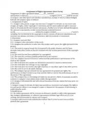 Free Download PDF Books, Assignment of Rights Agreement Short Form  Template
