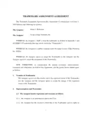 Free Download PDF Books, Sample Trademark Assignment Agreement Template