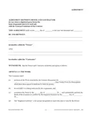 Free Download PDF Books, Commercial Construction Contract Agreement Template