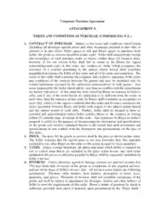 Corporate Commercial Purchase Agreement Template