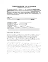 Commercial Mortgage Loan Fee Agreement Template
