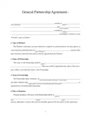Partnership Agreement Contract Template
