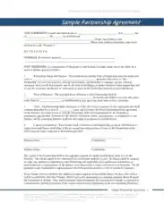 Free Download PDF Books, Sample Partnership Agreement Example Template
