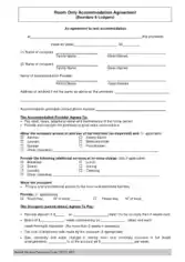 Accommodation Room Rent Agreement Template