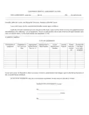 Rental Agreement Free Printable Template