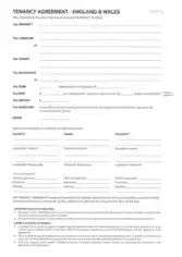 Room Rent Agreement Form Template