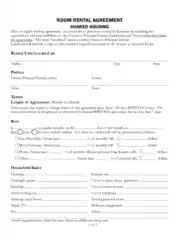 Free Download PDF Books, Sample Room Rental Agreement Template