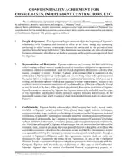 Basic Contractor Confidentiality Sample Agreement Template