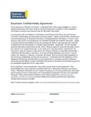 Free Download PDF Books, Employee Confidentiality Agreement Template