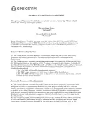 General Relationship Agreement Template
