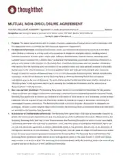 Free Download PDF Books, Mutual Non Disclosure Agreement Template