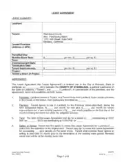 Free Download PDF Books, Basic Standard Lease Agreement Template