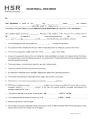 Free Download PDF Books, Room Rental Agreement Template