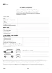 Free Download PDF Books, Simple Car Rental Agreement Sample Template