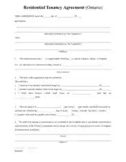 Free Download PDF Books, Residential Tenancy Agreement Ontario Template