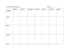 Free Download PDF Books, Weekly Activity Log Example Template