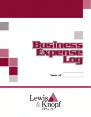 Business Expense Log Sheet Template