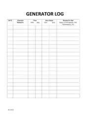 Free Download PDF Books, Generator Log Sheet Template