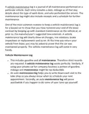 Free Download PDF Books, Vehicle Maintenance Log Sample Template