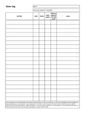Activity Log Time Management Template