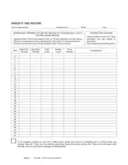 Sample Driver Time Log Sheet Template